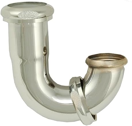 Brass J-bend For Sink Trap, 1 1/2" Tube, Chrome Plated, Replacement Sink Trap by Faucet888