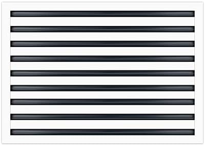 BUILDMART - 30x18 Modern AC Vent Cover - Decorative White Aluminum Air Vent - by TexasBuildmart