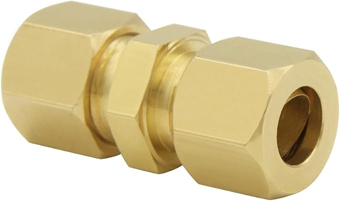 Hooshing 10PCS Brass Compression Tube Fitting 3/8" OD x 3/8" OD Connector - Image 6