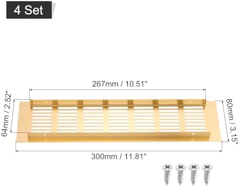 uxcell Air Vents Cover, Rectangle Louvered Ventilation Grille - Image 2