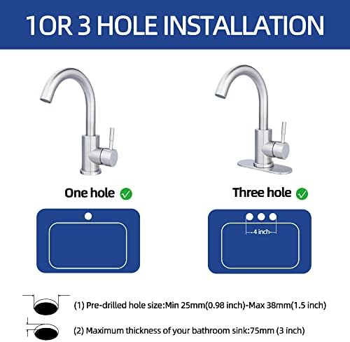 Brushed Nickel Bathroom Sink Faucet - Image 4