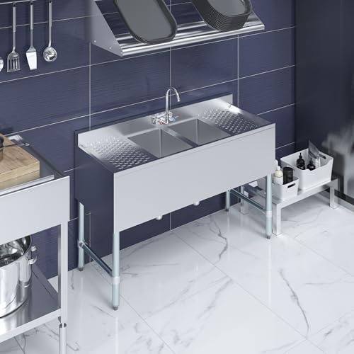 48 in. x 19 in. Two Compartment Under Bar Sink - Image 5