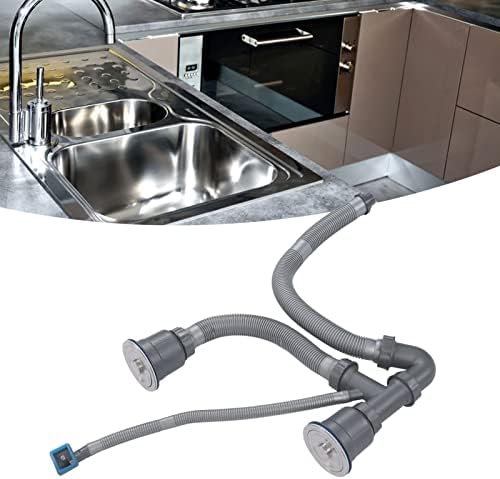 Garosa Double Sink Hose Drain Kit Quick Draining Expandable P Trap Kit Flexible by Garosa