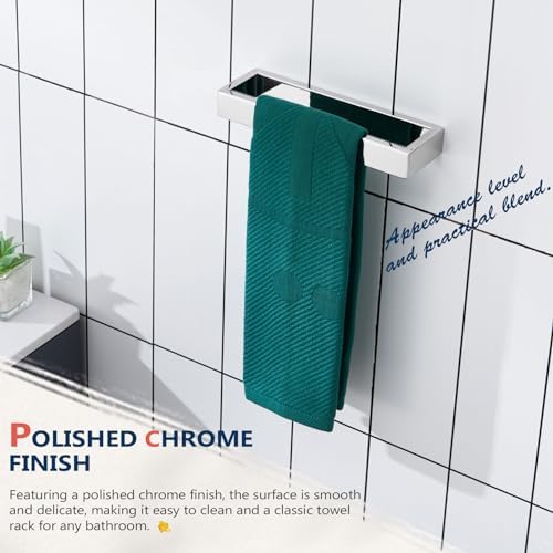 KOKOSIRI Towel Ring Chrome Hand Towel Bars Rack 9-Inch Kitchen Holders Polished - Image 6