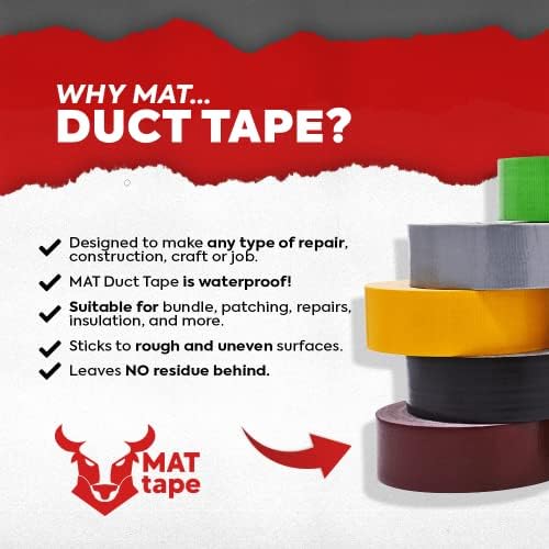 MAT Duct Tape Dark Green Industrial Grade, 2 inch x 60 ft. Waterproof, UV - Image 2