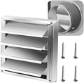 4" Metal Outdoor Dryer Vent Cover Louvered by Funmit