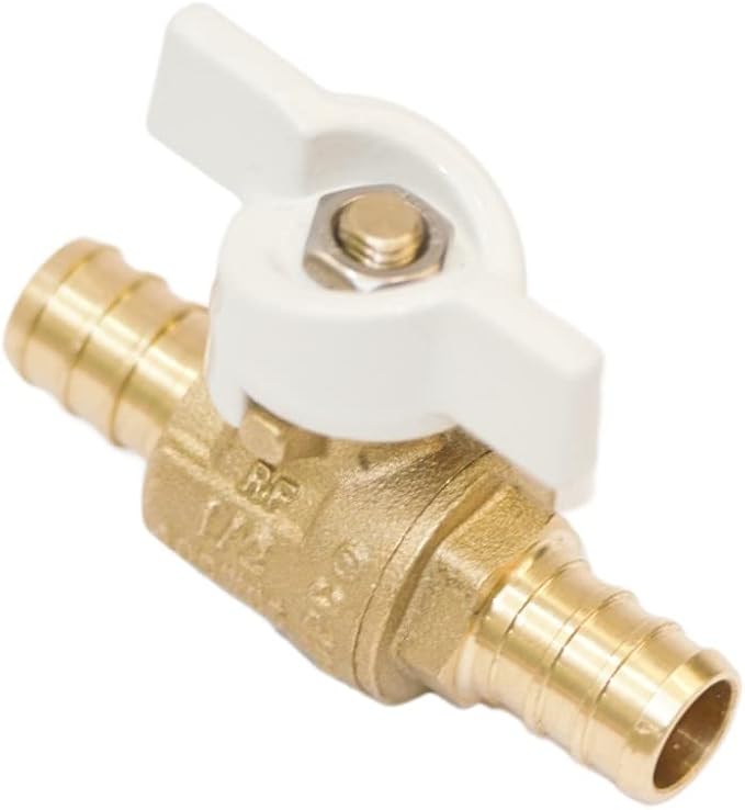 1/2-in Brass Pex Ball Valve, 1/4 Turn Shut Off Valve - Image 8