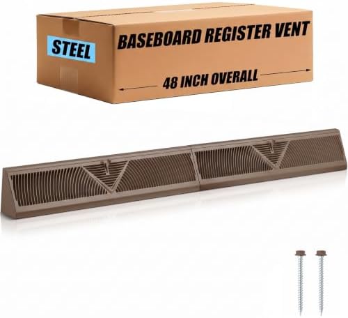 Yaocom 1 Pack Baseboard Register Vent 48 Inch Duct Opening Size Vent Covers by Yaocom