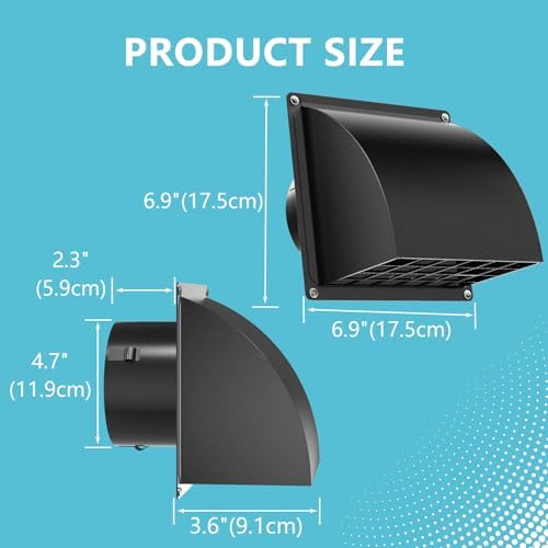 HG Power 5 Inch Dryer Wall Vent Cover - Image 4