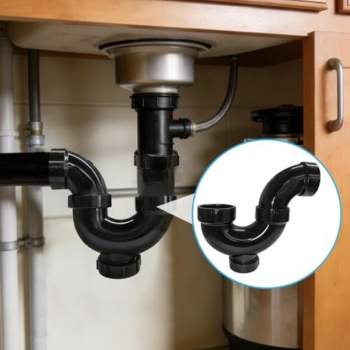 Lesso 1-1/2 Inch ABS P-Trap – HUB x HUB Connection - Image 6