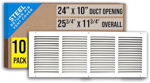 Fits 24x10 Duct Opening | Steel Return Air Grille by Handua | Vent Cover Grill by Handua