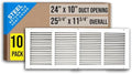 Fits 24x10 Duct Opening | Steel Return Air Grille by Handua | Vent Cover Grill by Handua