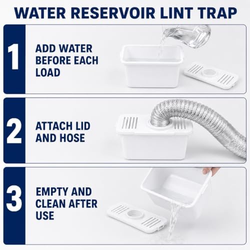 Indoor Dryer Vent Kit for Electric Dryers, Lint Catcher & Hose Attachment - Image 5