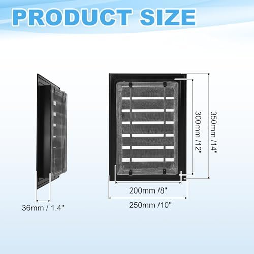 PATIKIL 14 x 10 Inch Gable Vent, 8 x 12 Inch Duct Opening Size - Image 2