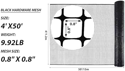 PotatoLife Black Plastic Garden Fence, Hardware Mesh - Image 4
