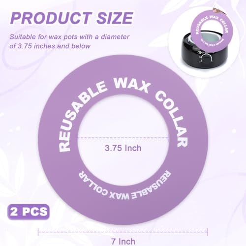 2 PCS Purple Reusable Silicone Wax Collars Fits Most 14-16 Oz - Image 2