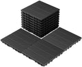 9 Pack Plastic Interlocking Deck Tiles, Patio Deck Tiles Waterproof Outdoor by laapee