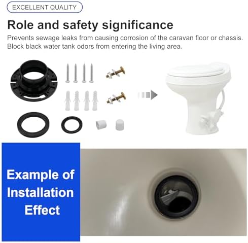 RV Toilet Seal and 3" Socket Floor Flange Kit - Image 2
