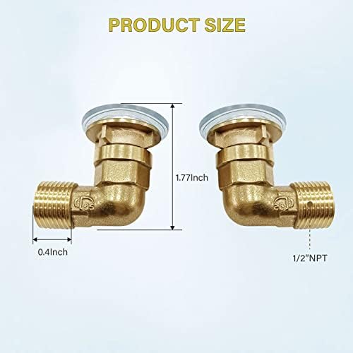 1/2 Inch NPT Male to 1/2 Inch Female 90°Elbow 2pcs - Image 5