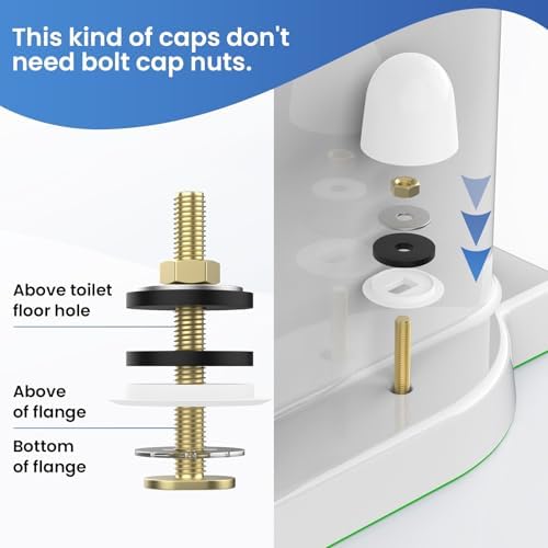 Toilet Floor Bolts and Caps Set - Image 3