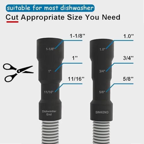 TTFLEX 6 FT Dishwasher Drain Hose, Flexible Dishwasher Discharge Hose - Image 2
