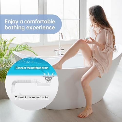 Low Profile Flexible Bathtub Shower Drain Pipe Kit - Image 6