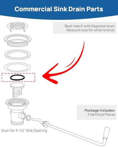 Sealing O-Ring Replacement for Waste Drain Plunger Stopper Valve - Image 2
