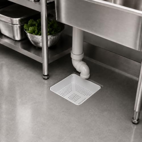 2 Pcs 8.3 Inch Floor Sink Drain Cover, Square Drain Basket Alternative - Image 6