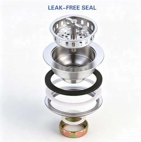 MAISHI 3-1/2 Inch Kitchen Sink Drain Assembly - Image 3
