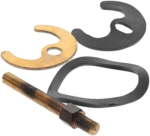 1 Set Kitchen Faucet Fixing Kit Mounting Bracket, Copper Horseshoe Plate Rubber by Veemoon