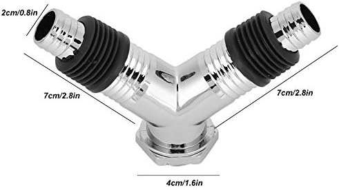 Y Pipe Connector Floor Drain Adapter PVC 2.8x1.6x0.8in Washing Machine Drain - Image 2