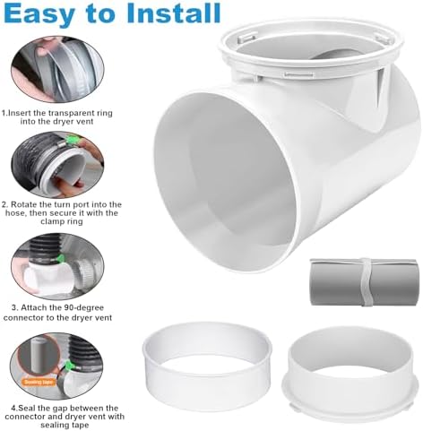 4 Inch Dryer Lint Trap Kit, Metal Lint Collector Box - Image 7