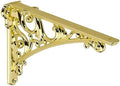 khtumeware Polished Brass Shelf Bracket 10 Inch, Decorative Brackets by khtumeware