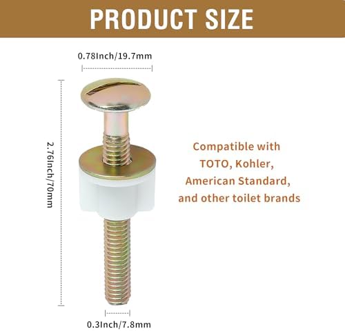 A.I.FORCE Toilet Seat Screws Fasteners Bolt, Metal Screws Toilet Seat - Image 6
