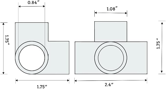 DSY 1/2" 4 Way Elbow PVC Pipe Fitting Adapter 4 Way SCH40 Connector - Image 4