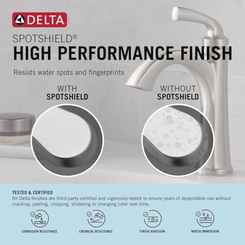 Delta Arvo Brushed Nickel Bathroom Faucet - Image 5