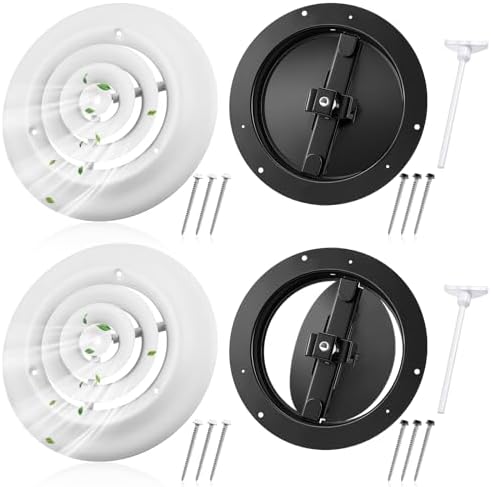 Therwen 2 Set 8 Inch Round Ceiling Diffuser Vent Cover by Therwen