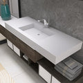 47" Wall Mount Sink, Artificial Stone Bathroom Sink, Single Hole by MEDUNJESS