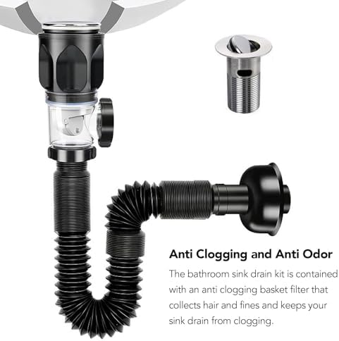 Sink Drain Kit | Flexible P Trap - Image 4