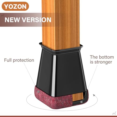 YOZON Chair Leg Floor Protectors Silicone Caps Felt Strengthen Bottom - Image 3