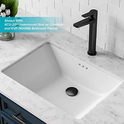 KRAUS Pop-Up Drain with Overflow in Matte Black - Image 2