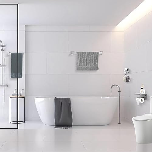 TURS 4-Piece Bathroom Hardware Set Bath Towel Bar Set 24 Inch Towel Holder Set - Image 6