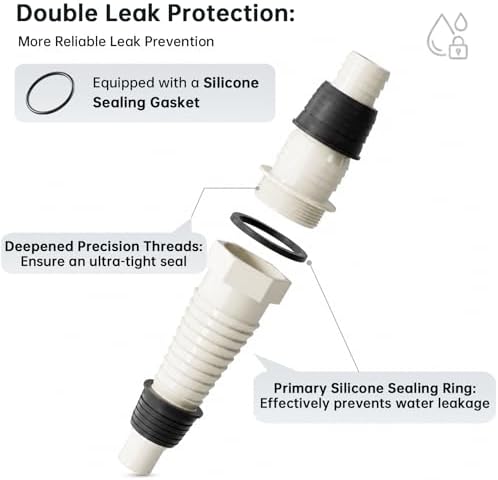 Universal Drain Pipe Connector, Washing Machine Drain Hose Extension Fitting - Image 4