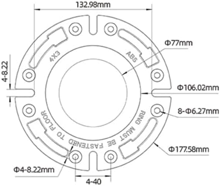 SEAFLO RV Toilet 3" Socket Floor Flange - Image 3