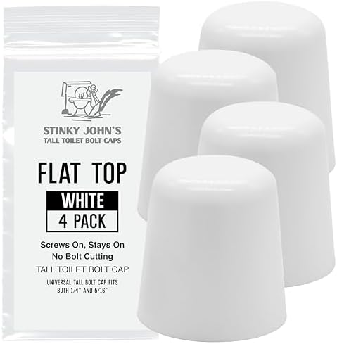 Stinky John's Tall Toilet Bolt Caps: Don't Cut Those Bolts! 100% Made in USA! by StinkyJohns