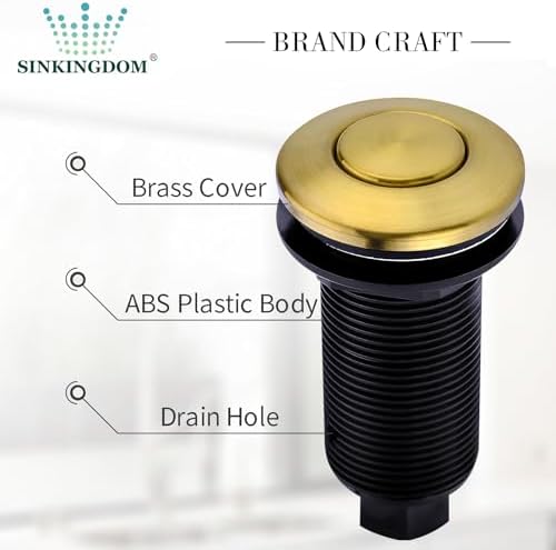 Air Switch Button for Sink Top Garbage Disposal Part, Champagne Bronze - Image 2