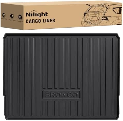 Nilight Cargo Mats for Ford Bronco 4 Door by Nilight