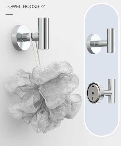 12 Pcs Chrome Bathroom Hardware Accessories Set SUS304 Stainless Steel - Image 5