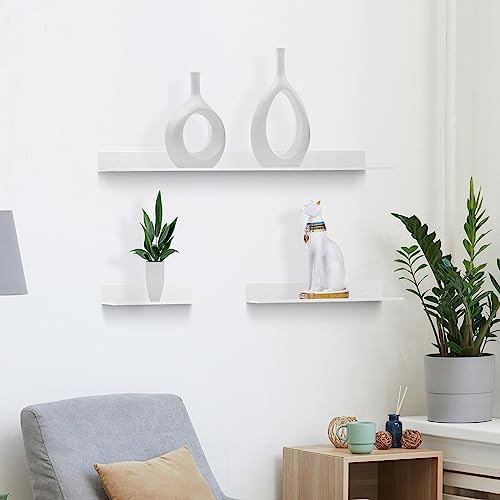 Z metnal White Floating Shelves, Wall Shelf, Metal Square Shelf - Image 6