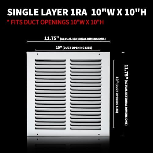 10x10 Vent Cover, Air Return Vent Cover, Flat Vent Cover, Rejillas De Aire - Image 2